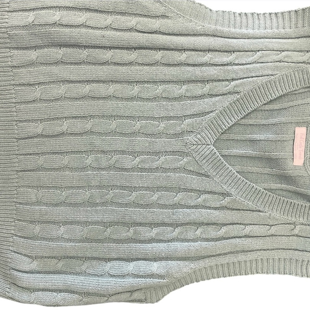 Women's Cable Knit Sweater Vest - Light Green